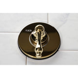 Single-Handle Three-Way Diverter Valve with Round Trim Kit