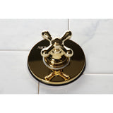 Single-Handle Three-Way Diverter Valve with Round Trim Kit