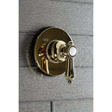 Heirloom Single-Handle Three-Way Diverter Valve with Round Trim Kit