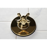 Single-Handle Three-Way Diverter Valve with Round Trim Kit
