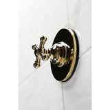 Single-Handle Three-Way Diverter Valve with Round Trim Kit