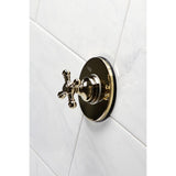 Single-Handle Three-Way Diverter Valve with Round Trim Kit
