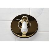 Single-Handle Three-Way Diverter Valve with Round Trim Kit