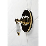 Single-Handle Three-Way Diverter Valve with Round Trim Kit