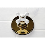 Single-Handle Three-Way Diverter Valve with Round Trim Kit