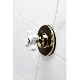 Single-Handle Three-Way Diverter Valve with Round Trim Kit