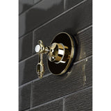 Tudor Single-Handle Three-Way Diverter Valve with Round Trim Kit
