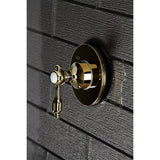 Tudor Single-Handle Three-Way Diverter Valve with Round Trim Kit