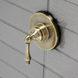 Single-Handle Three-Way Diverter Valve with Round Trim Kit
