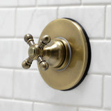 Single-Handle Three-Way Diverter Valve with Round Trim Kit