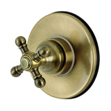 Single-Handle Three-Way Diverter Valve with Round Trim Kit