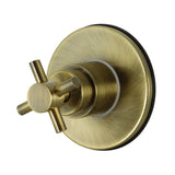 Concord Single-Handle Three-Way Diverter Valve with Round Trim Kit
