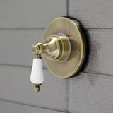 Single-Handle Three-Way Diverter Valve with Round Trim Kit