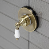 Single-Handle Three-Way Diverter Valve with Round Trim Kit