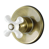 Single-Handle Three-Way Diverter Valve with Round Trim Kit