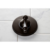 Single-Handle Three-Way Diverter Valve with Round Trim Kit