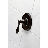 Single-Handle Three-Way Diverter Valve with Round Trim Kit