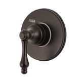Single-Handle Three-Way Diverter Valve with Round Trim Kit