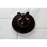 Single-Handle Three-Way Diverter Valve with Round Trim Kit