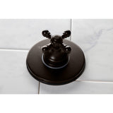 Single-Handle Three-Way Diverter Valve with Round Trim Kit