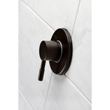 Concord Single-Handle Three-Way Diverter Valve with Round Trim Kit