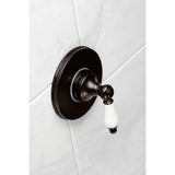 Single-Handle Three-Way Diverter Valve with Round Trim Kit