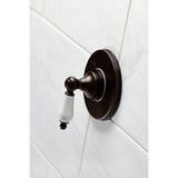 Single-Handle Three-Way Diverter Valve with Round Trim Kit