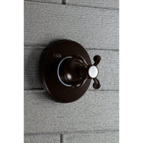 Single-Handle Three-Way Diverter Valve with Round Trim Kit