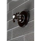 Single-Handle Three-Way Diverter Valve with Round Trim Kit