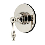 Single-Handle Three-Way Diverter Valve with Round Trim Kit