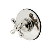 Single-Handle Three-Way Diverter Valve with Round Trim Kit