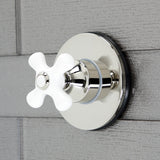 Single-Handle Three-Way Diverter Valve with Round Trim Kit