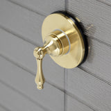 Single-Handle Three-Way Diverter Valve with Round Trim Kit
