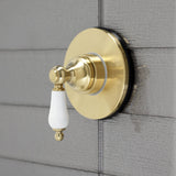 Single-Handle Three-Way Diverter Valve with Round Trim Kit