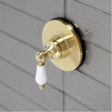 Single-Handle Three-Way Diverter Valve with Round Trim Kit
