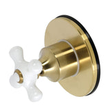 Single-Handle Three-Way Diverter Valve with Round Trim Kit