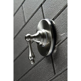 Single-Handle Three-Way Diverter Valve with Round Trim Kit