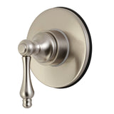 Single-Handle Three-Way Diverter Valve with Round Trim Kit