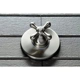 Single-Handle Three-Way Diverter Valve with Round Trim Kit