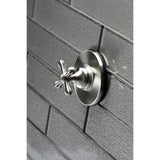 Single-Handle Three-Way Diverter Valve with Round Trim Kit