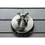 Single-Handle Three-Way Diverter Valve with Round Trim Kit