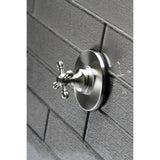 Single-Handle Three-Way Diverter Valve with Round Trim Kit