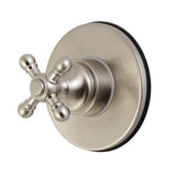Single-Handle Three-Way Diverter Valve with Round Trim Kit