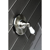 Single-Handle Three-Way Diverter Valve with Round Trim Kit
