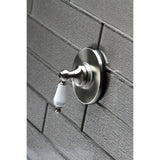 Single-Handle Three-Way Diverter Valve with Round Trim Kit