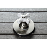 Single-Handle Three-Way Diverter Valve with Round Trim Kit
