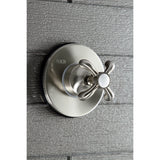 Single-Handle Three-Way Diverter Valve with Round Trim Kit