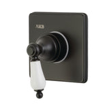 Single-Handle Three-Way Diverter Valve with Square Trim Kit