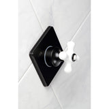 Single-Handle Three-Way Diverter Valve with Square Trim Kit