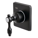Tudor Single-Handle Three-Way Diverter Valve with Square Trim Kit